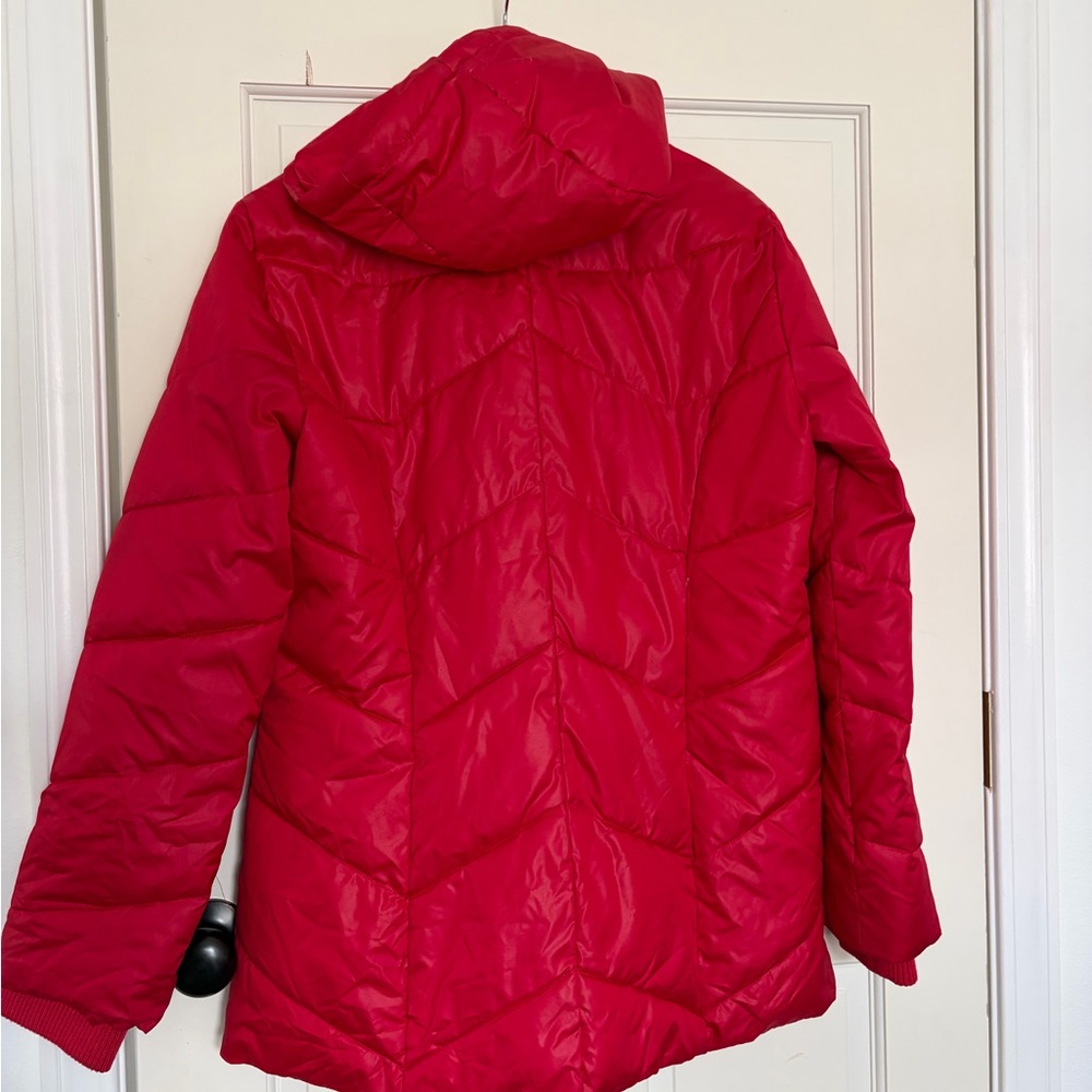 New York & Company Red Puffer Jacket - Picture 5 of 6